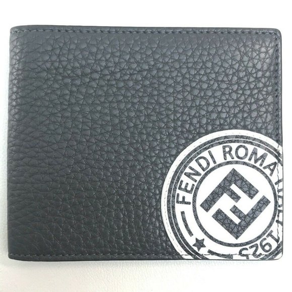 FENDI 7M0169 A4NR FF logo stamp Compact wallet Bif - Picture 1 of 10